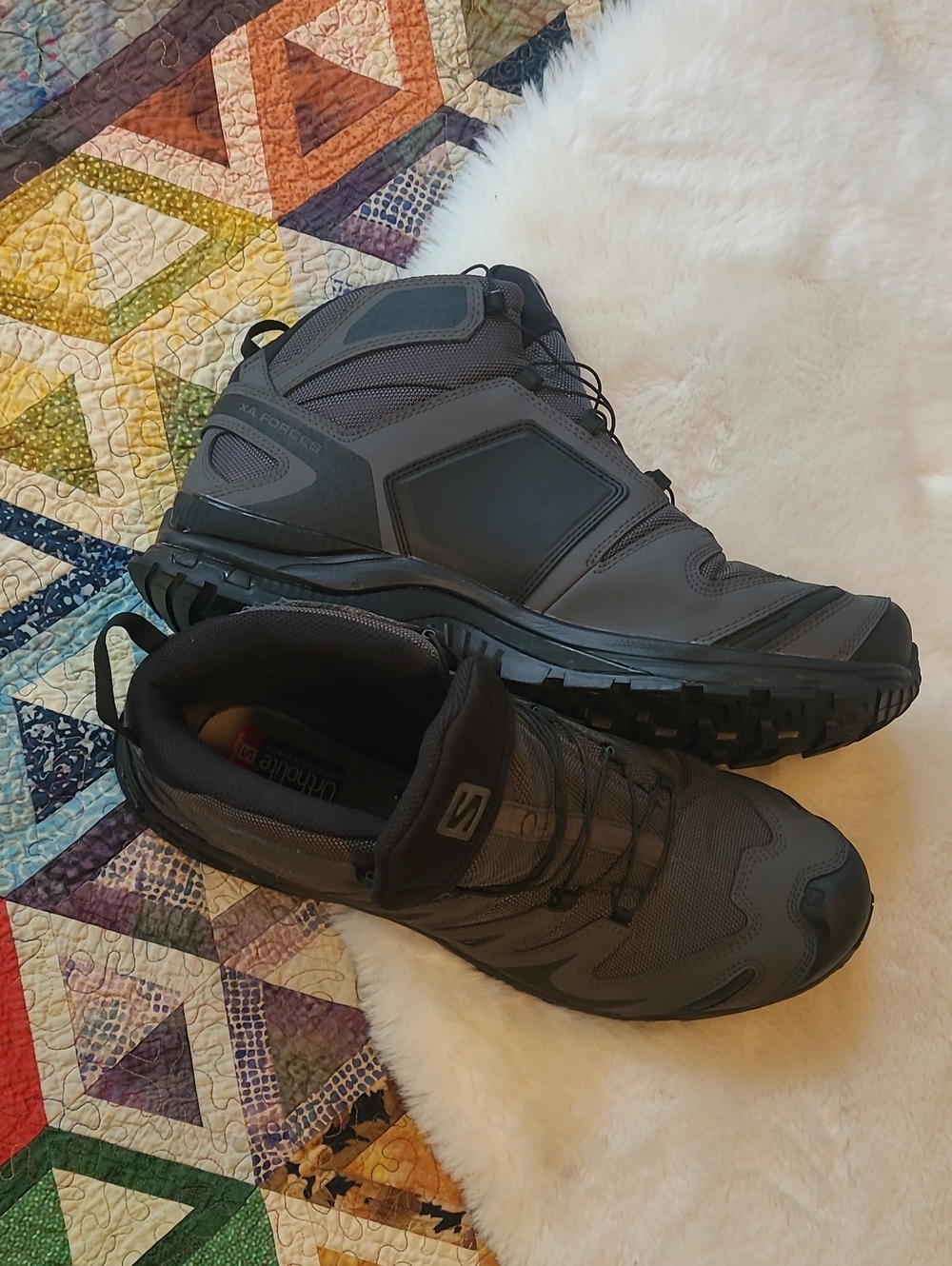 Salomon X Force Mid Gore Tech Tactical Men's Gray Mid-Top Hiking Boots 14.5